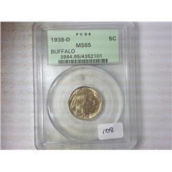 1938-D BUFFALO NICKEL PCGS MS65