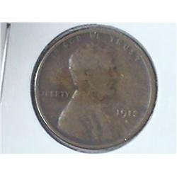 1913-S LINCOLN CENT (VG)