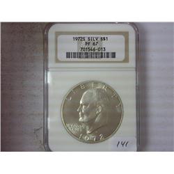 1972-S SILVER IKE DOLLAR NGC PF67