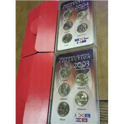 2003-D & 04-D QUARTER SETS (AS SHOWN)