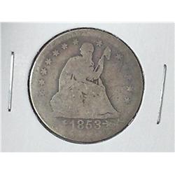 1853 SEATED LIBERTY QUARTER
