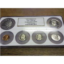1976-S TYPE II $ US PROOF SET NGC PF68 ULTRA CAMEO