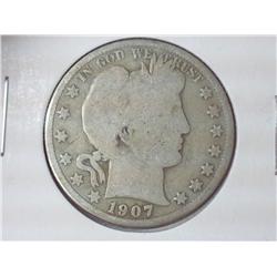 1907-O BARBER HALF DOLLAR