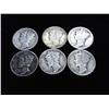 Image 1 : 6 ASSORTED MERCURY DIMES