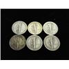 Image 2 : 6 ASSORTED MERCURY DIMES