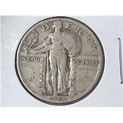 1928-S STANDING LIBERTY QUARTER (FINE)