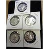 Image 1 : 1960-64 WASHINGTON QUARTERS PROOF (5 COINS)