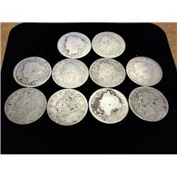 10 ASSORTED LIBERTY "V" NICKELS