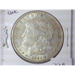 1921 MORGAN SILVER DOLLAR (UNC)