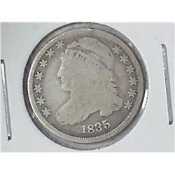 1835 BUST DIME (CIRCLE ON REVERSE)