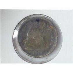 1873 SEATED LIBERTY HALF DIME