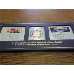 PARTNERS IN SPACE FDC WITH STERLING MEDAL
