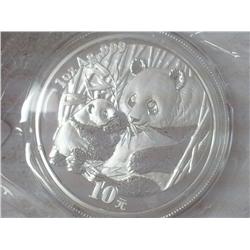 2005 CHINA 10 YUAN SILVER PANDA COIN (UNC)