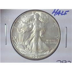 1942-D WALKING LIBERTY HALF DOLLAR (AU)