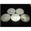 Image 2 : 5 ASSORTED BARBER QUARTERS (MUST HAVE SILVER)