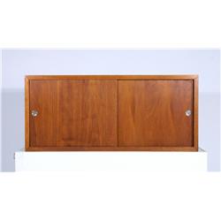 Danish Modern wall mounted case with sliding doors c. 1950