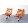 Image 3 : Mid-Century Modern Swivel Slat chairs, Norway c.1950