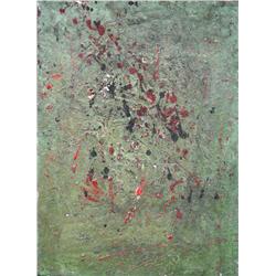 Francois Fiedler ( 1921-2001 ): Untitled "Zelena" 1970s-1980s signed in 1995