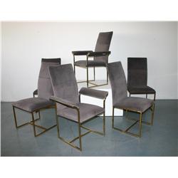 Milo Baughman dining chairs, set of 6 c. 1950