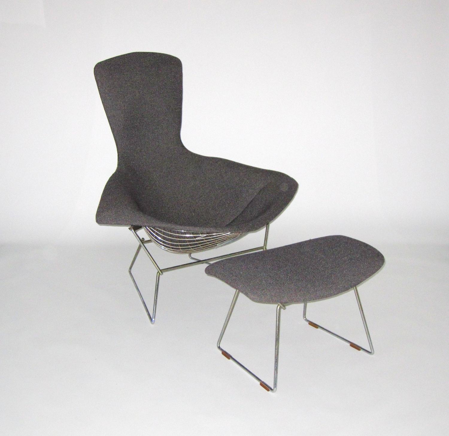 Harry Bertoia for Knoll Bird chair with ottoman c. 1950