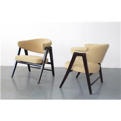 Edward Wormley for Dunbar A-frame chairs, pair c. 1950