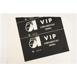Andy Warhol "Studio 54 VIP Complimentary Drinks" ticket No. 13113 