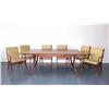 Image 1 : T.H. Robsjohn-Gibbings Sabre leg dining table with 6 chairs, c. 1950