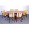 Image 2 : T.H. Robsjohn-Gibbings Sabre leg dining table with 6 chairs, c. 1950