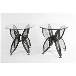 Mid Century Modern end tables, USA c. 1950