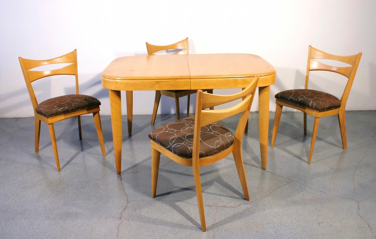 Heywood wakefield dining set with 4 chairs c. 1950