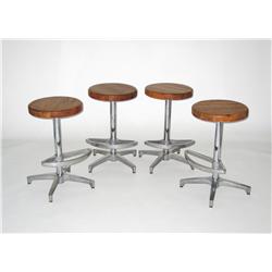 Mid Century Modern height stools, set of 4 c. 1970