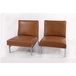 Florence Knoll Lounge chairs, pair, USA circa 1950