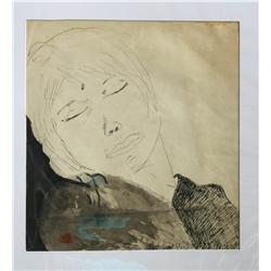 Marcel Mouloudji: 32 original drawings, paintings and sketches