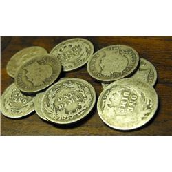 Lot of 10 Barber Dimes