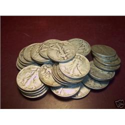 Lot of 25 Walking Liberty Halves-