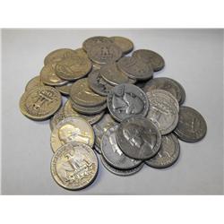 Lot of 100 Washington 90% Silver Coins
