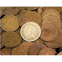 200 Indian Head Pennies- Circulated-