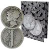 Image 1 : 27 PC. Mercury Dime Set in Folder - G -KEY!