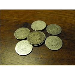 Lot of 10 Barber Quarters