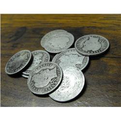 Lot of 10 Barber Dimes-