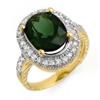 Image 1 : 6.05 ctw Green Tourmaline & Diamond Ring