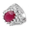 Image 1 : 4.62 ctw Ruby & Diamond Ring 14K