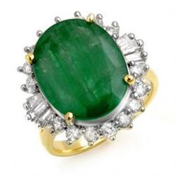 10.7 ctw Emerald & Diamond Ring 14K