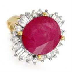 9.68 ctw Ruby & Diamond Ring 14K