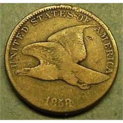 1858 Large Letters Flying Eagle Cent