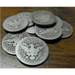 Lot of 10 Barber Quarters- From Photo-