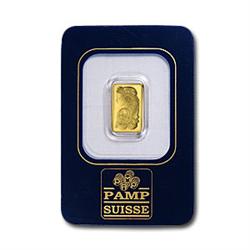 1 GRAM Pamp Suisse Gold Ingot on Card