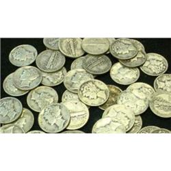 Lot of 30 Mercury Silver Dimes