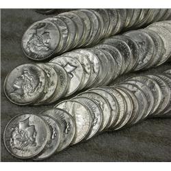 Lot of 100 Peace Silver Dollars- Good- AU