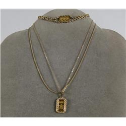 Gold fine necklace & bracelet 2-1gm gold .999